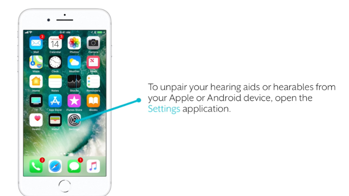 How to unpair hearing aids with your device
